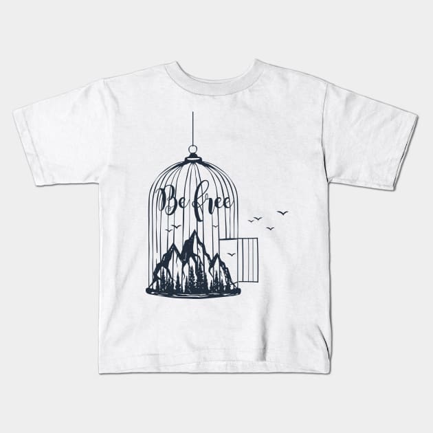 Free like a bird Kids T-Shirt by peggieprints